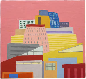 painting by Don Christensen entitled, Downtown Artist Neighborhood