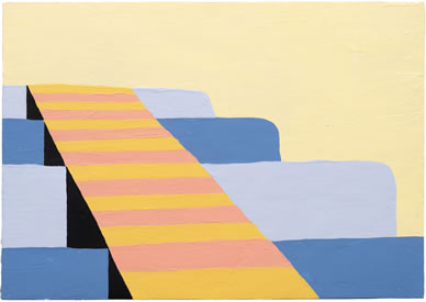 painting by Don Christensen entitled, Village Steps
